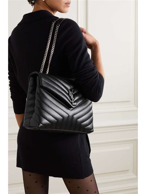 ysl mou mou|SAINT LAURENT Loulou medium quilted leather .